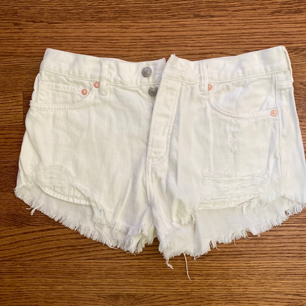 Free people Ivory jean shorts